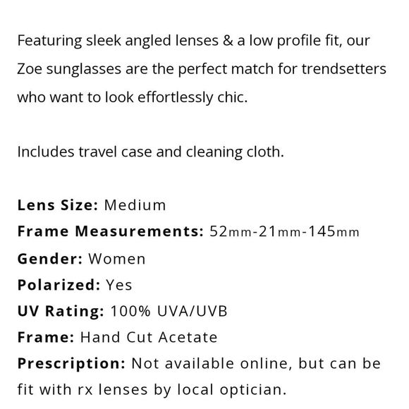 DIFF Eyewear Zoe 55MM Square Polorized Sunglasses - Picture 14 of 14